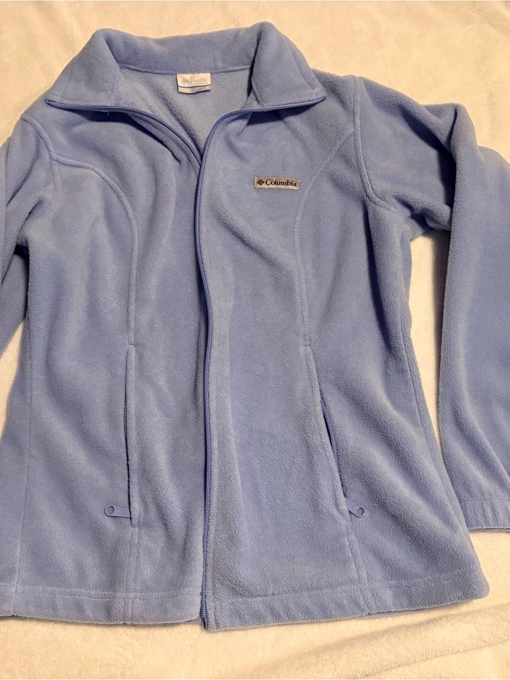 Columbia Light Blue Full-Zip Fleece Jacket